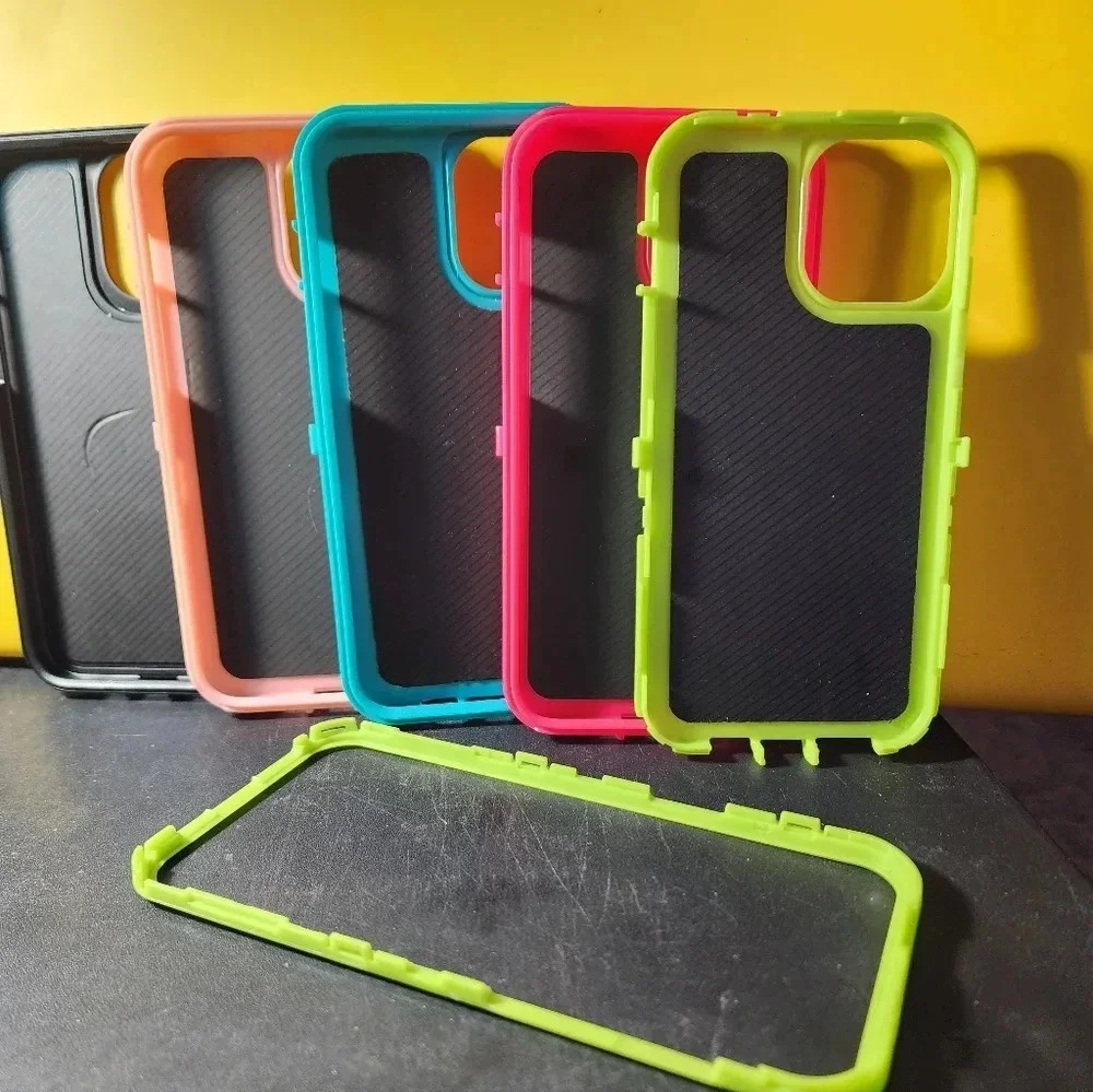 Apple iPhone 13 Pro Max Case Lot Hard Plastic Pink Black Green Blue